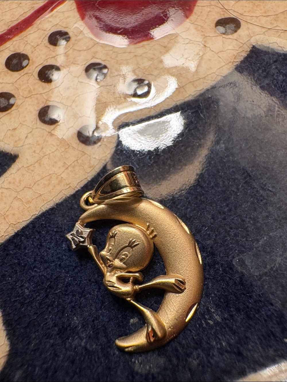 14k gold Tweety Moon Star